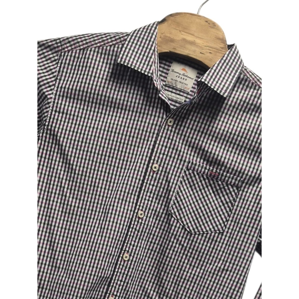 Tommy Bahama Jeans Shirt Island Crafted Modern Fit Long Sleeve Button Up Mens L